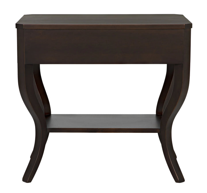 American Home Furniture | Noir - Weldon Side Table, Distressed Brown