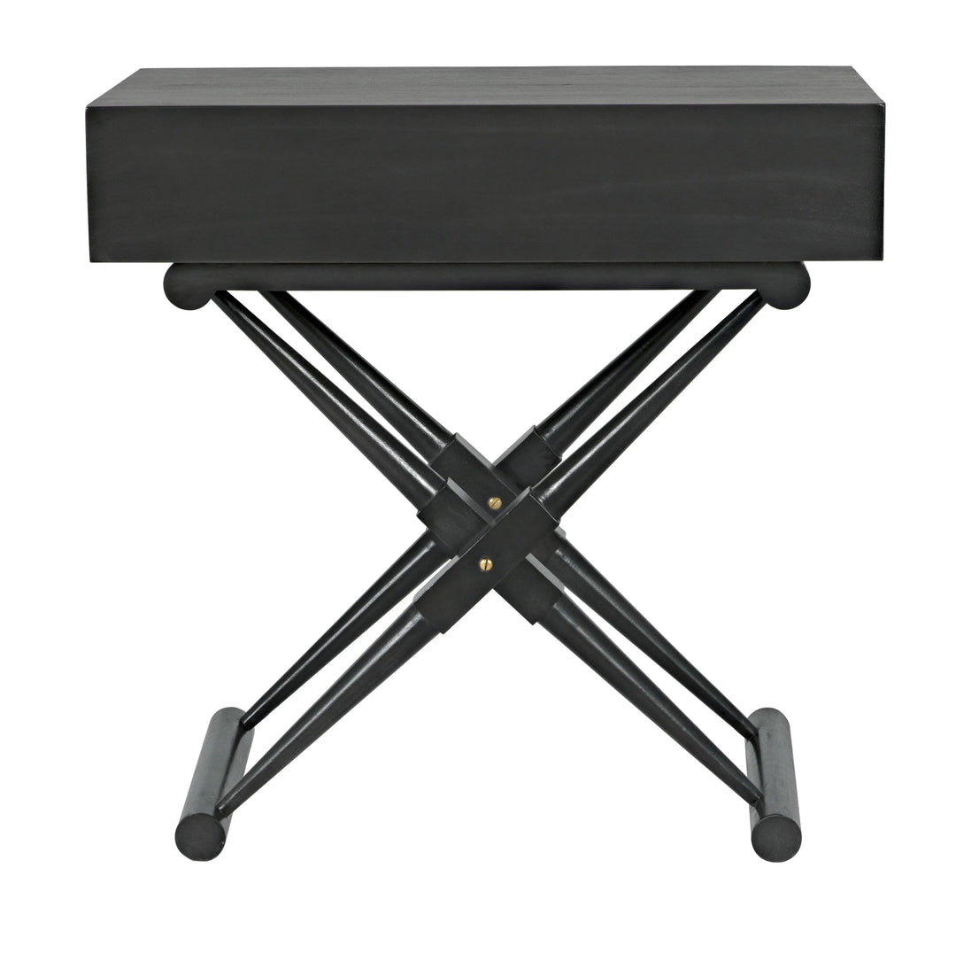 American Home Furniture | Noir - Zanta Side Table, Pale