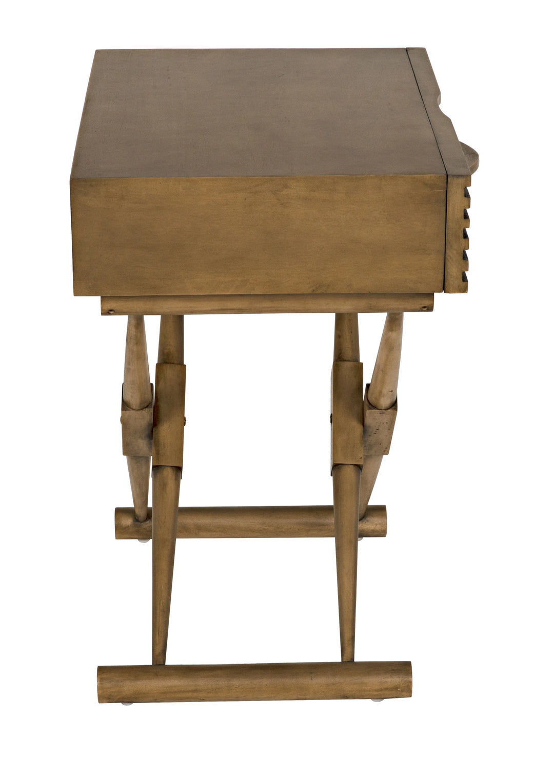 American Home Furniture | Noir - Zanta Side Table, Saddle Brown