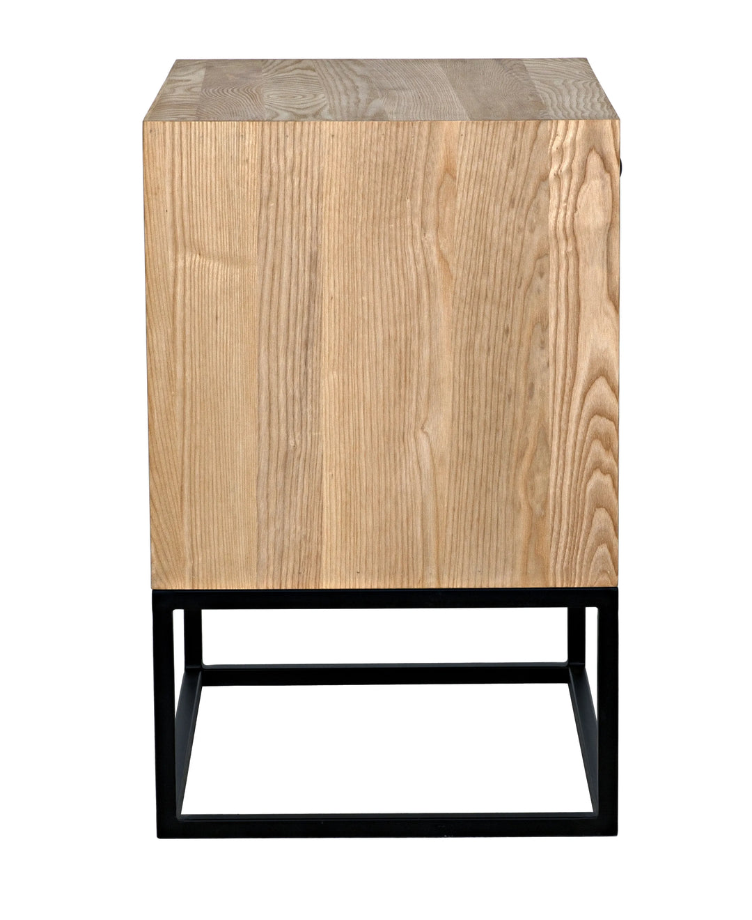 American Home Furniture | Noir - Garland Side Table, Elm with Black Steel