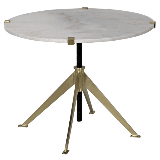 Noir Edith Adjustable Side Table, Large - Antique Brass ACCENT TABLES