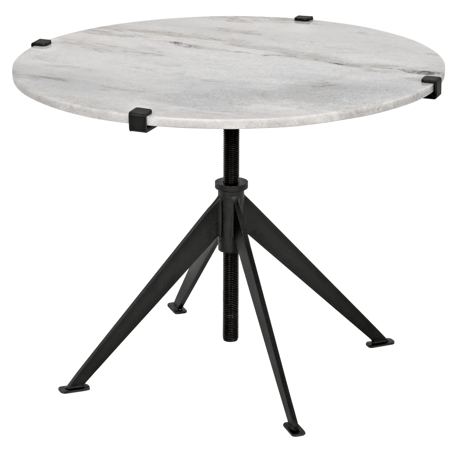 Noir Edith Adjustable Side Table,  - Matte Black ACCENT TABLES
