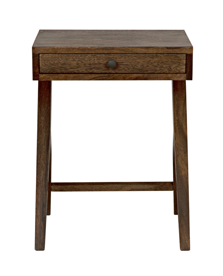 American Home Furniture | Noir - Peter Side Table, Dark Walnut