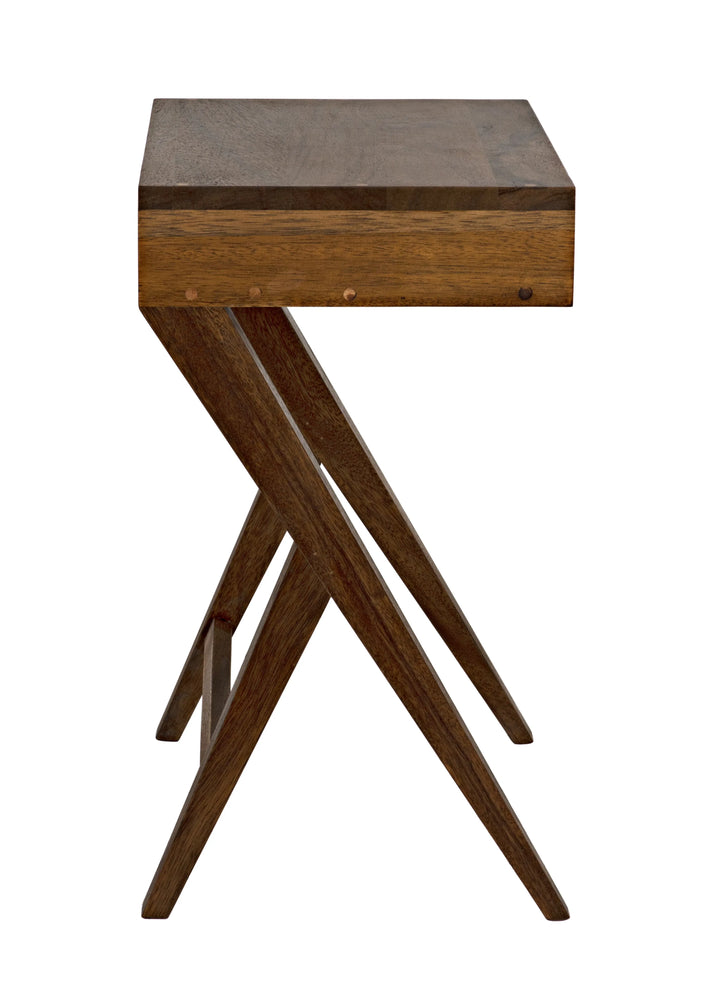 American Home Furniture | Noir - Peter Side Table, Dark Walnut