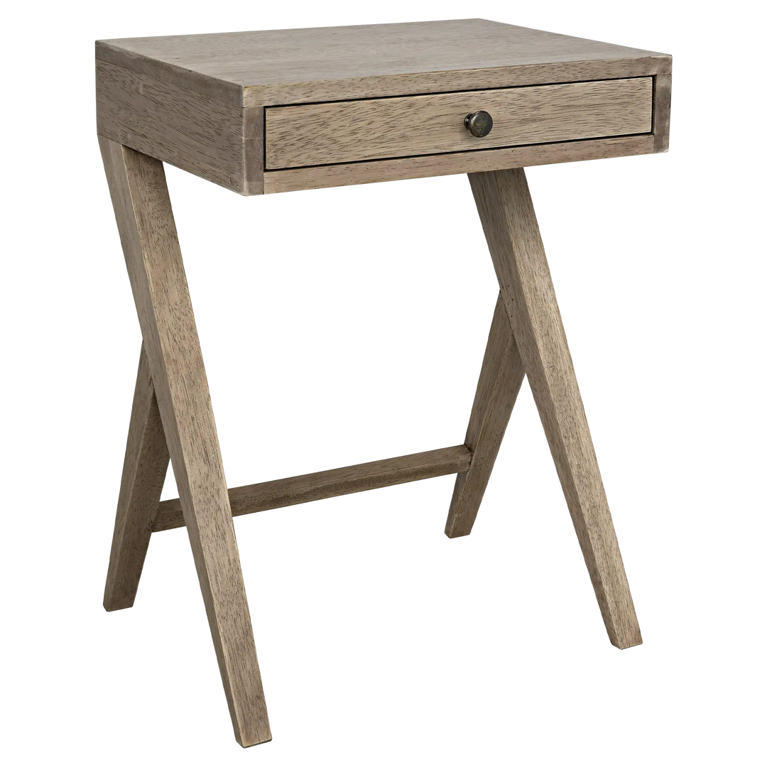 American Home Furniture | Noir - Peter Side Table, Washed Walnut