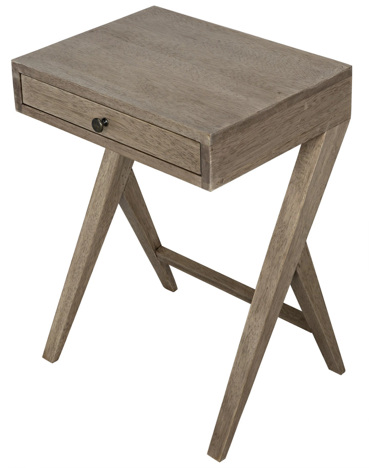 American Home Furniture | Noir - Peter Side Table, Washed Walnut