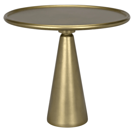 Noir Hiro Short Side Table, Metal with Brass Finish ACCENT TABLES