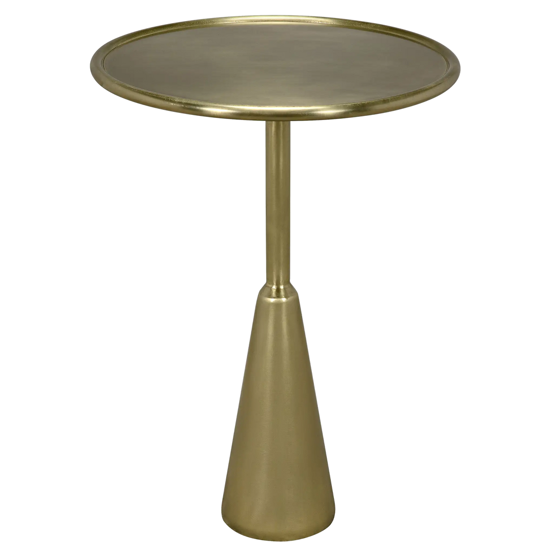 American Home Furniture | Noir - Hiro Side Table, Metal with Brass Finish