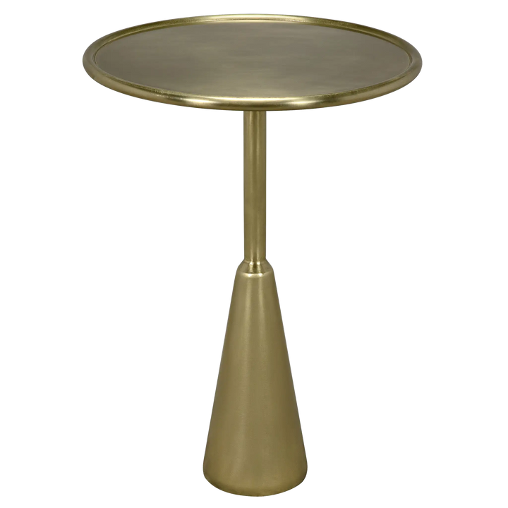 American Home Furniture | Noir - Hiro Side Table, Metal with Brass Finish