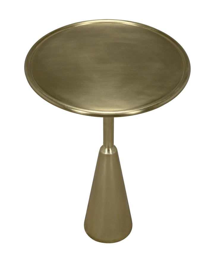 American Home Furniture | Noir - Hiro Side Table, Metal with Brass Finish