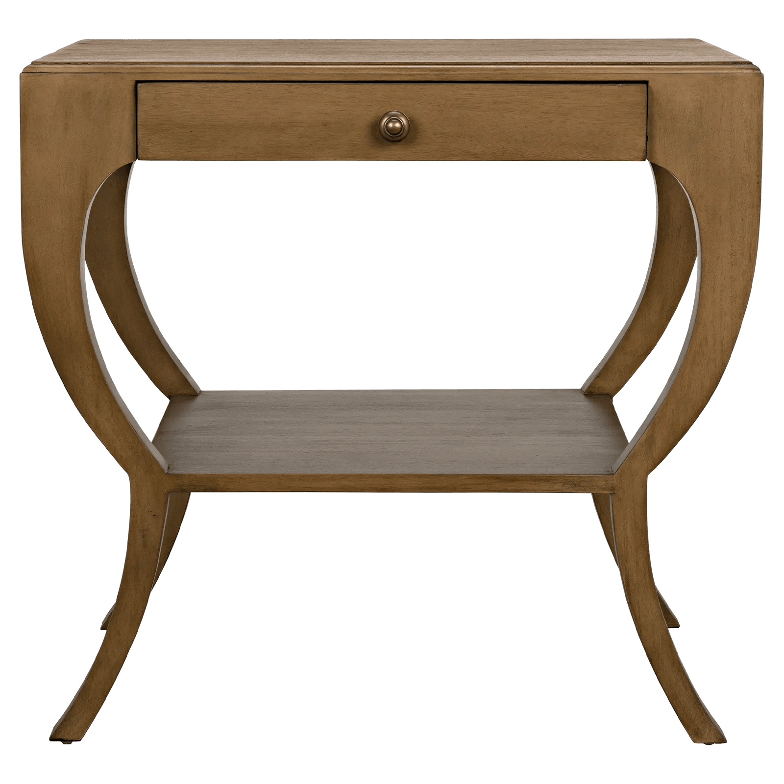 Noir Maude Side Table, Saddle Brown ACCENT TABLES