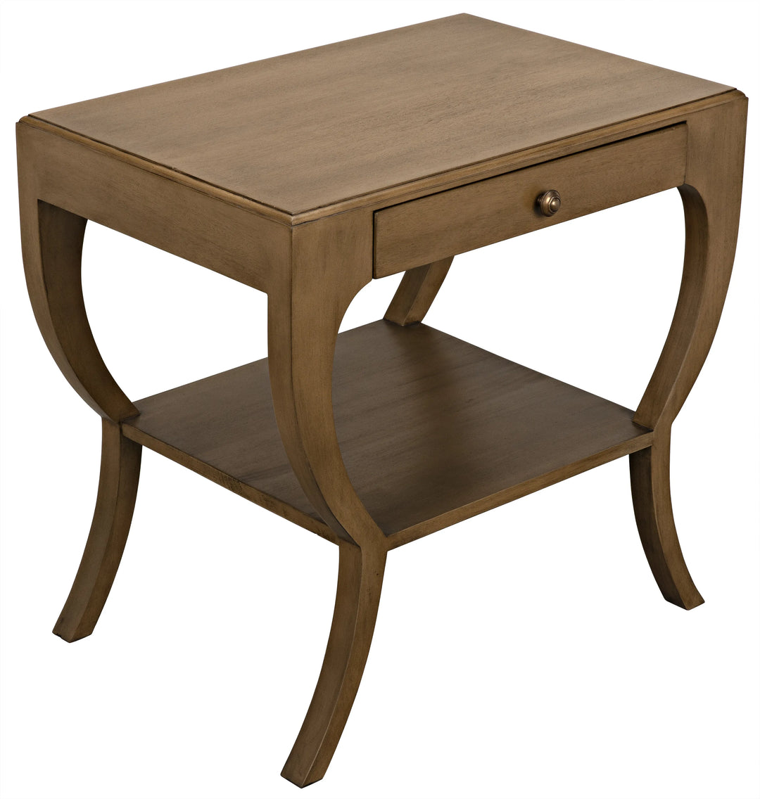 American Home Furniture | Noir - Maude Side Table, Saddle Brown