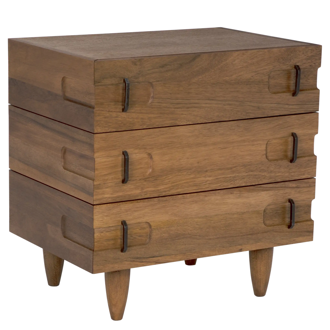 American Home Furniture | Noir - David 32" Side Table, Dark Walnut