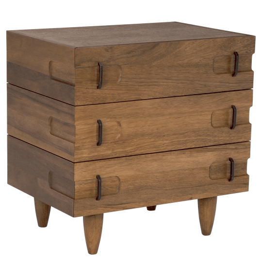 Noir David 32" Side Table, Dark Walnut ACCENT TABLES