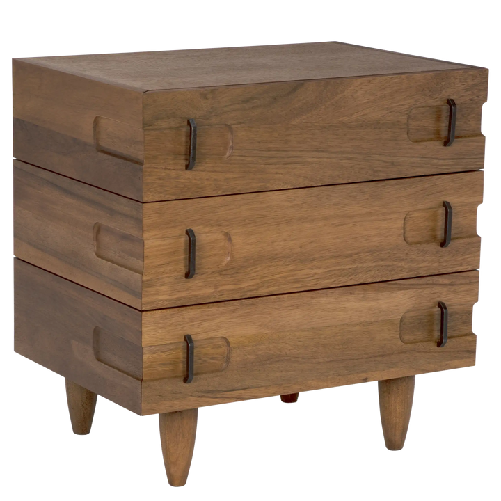 American Home Furniture | Noir - David 32" Side Table, Dark Walnut