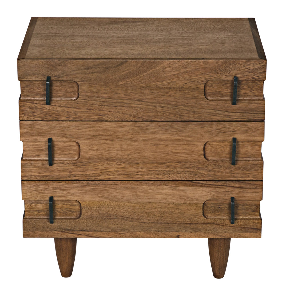 American Home Furniture | Noir - David 32" Side Table, Dark Walnut