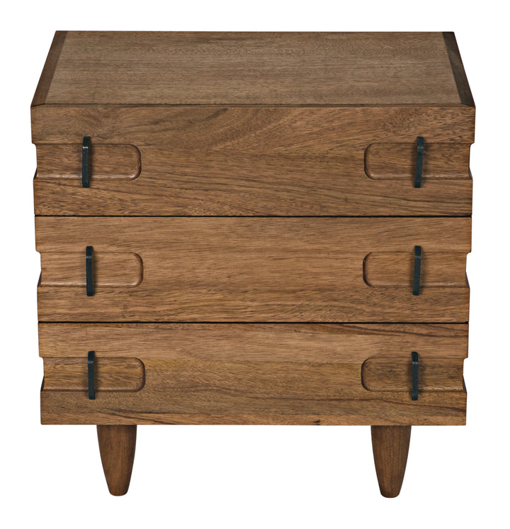 American Home Furniture | Noir - David 32" Side Table, Dark Walnut