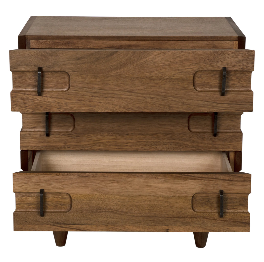 American Home Furniture | Noir - David 32" Side Table, Dark Walnut