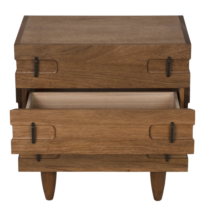 American Home Furniture | Noir - David 32" Side Table, Dark Walnut