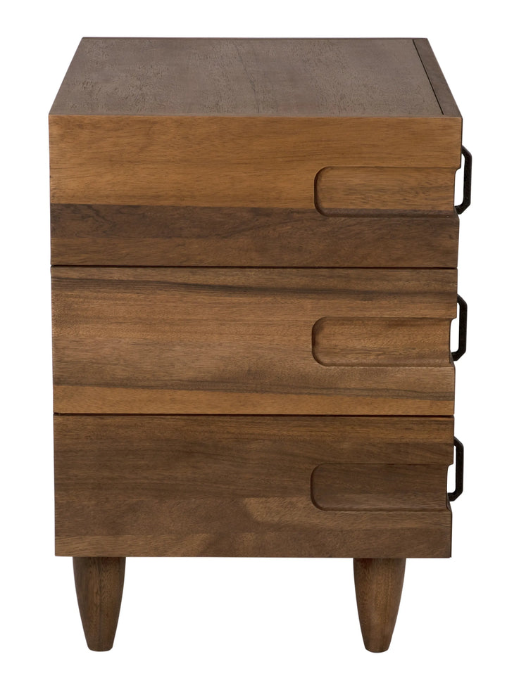 American Home Furniture | Noir - David 32" Side Table, Dark Walnut