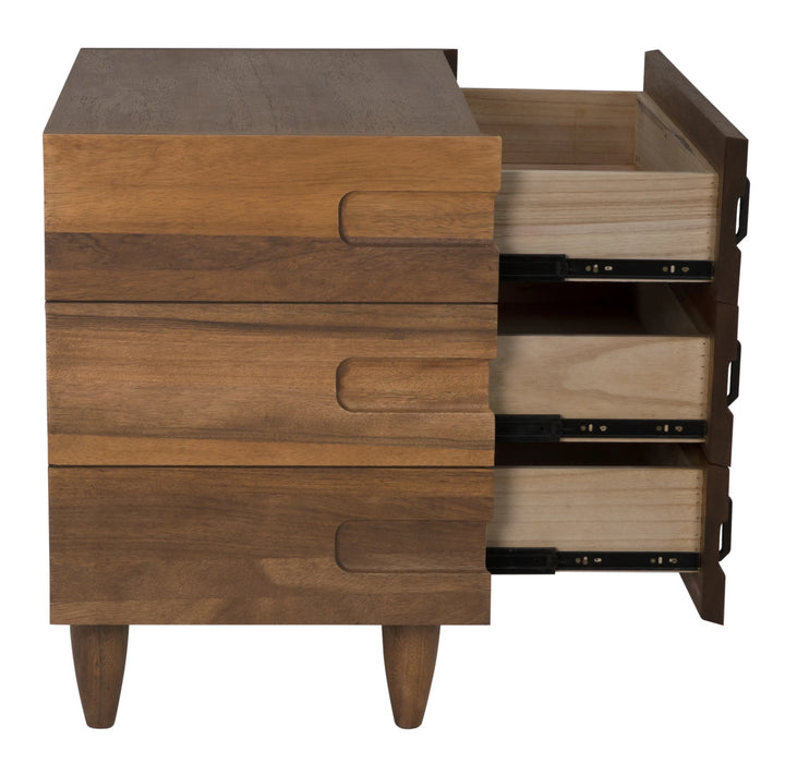 American Home Furniture | Noir - David 32" Side Table, Dark Walnut