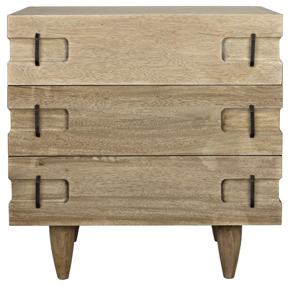 American Home Furniture | Noir - David 32" Side Table, Washed Walnut