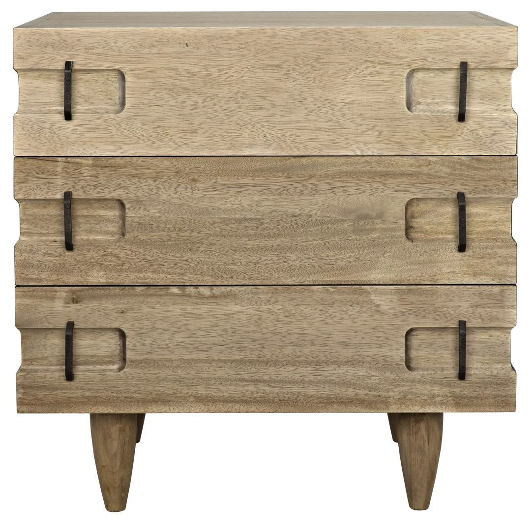 American Home Furniture | Noir - David 32" Side Table, Washed Walnut