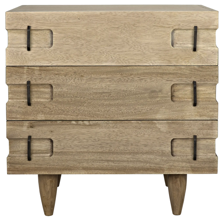 American Home Furniture | Noir - David 32" Side Table, Washed Walnut