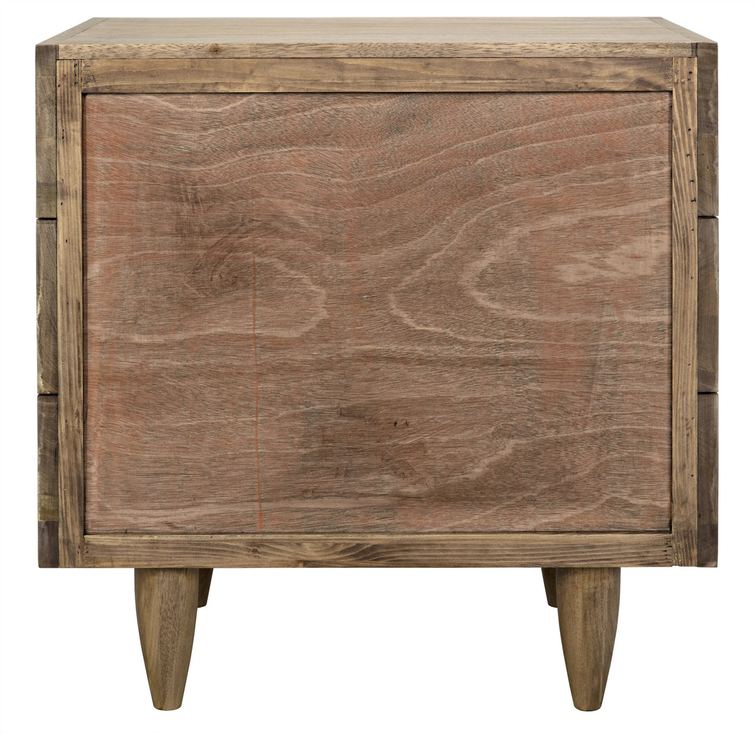 American Home Furniture | Noir - David 32" Side Table, Washed Walnut