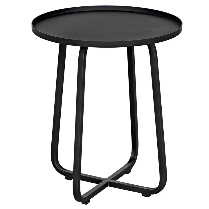 American Home Furniture | Noir - Kimana Side Table, Black Steel