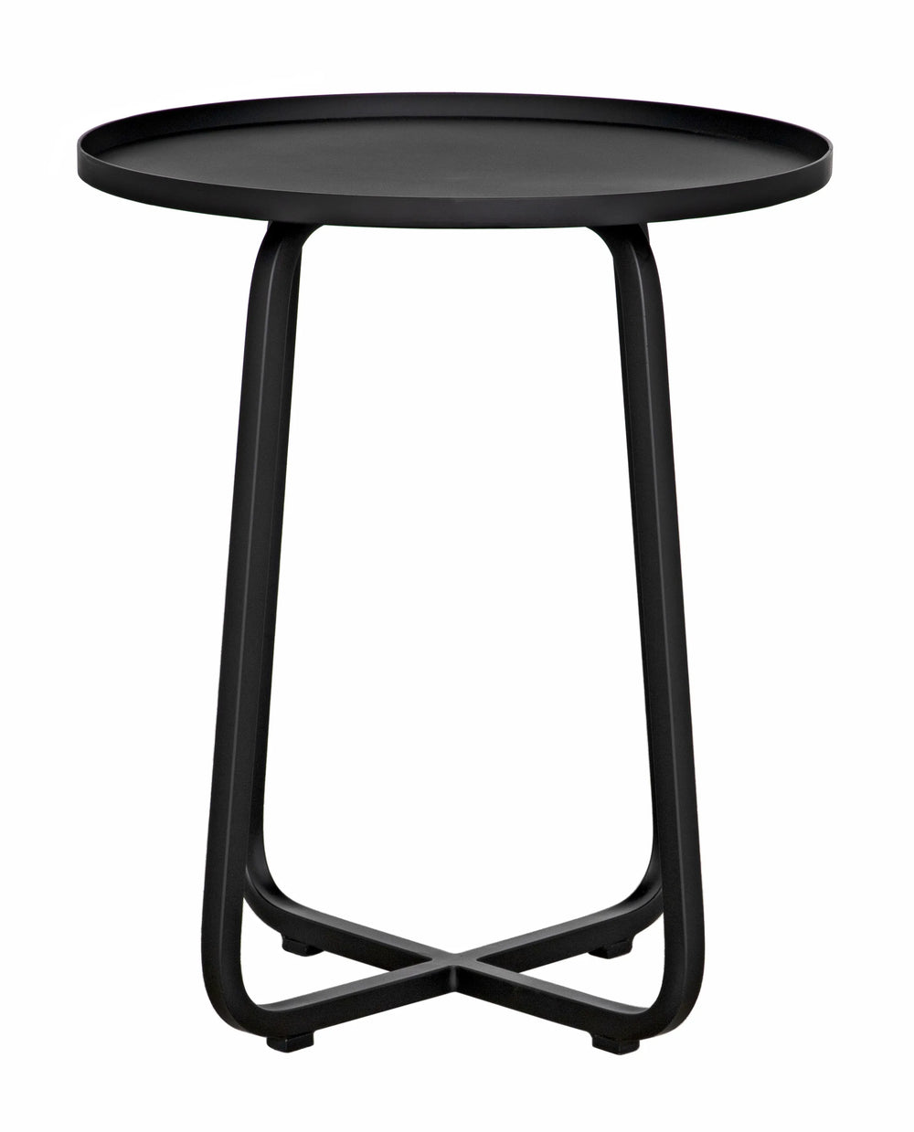 American Home Furniture | Noir - Kimana Side Table, Black Steel