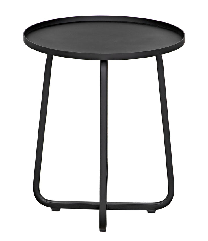 American Home Furniture | Noir - Kimana Side Table, Black Steel