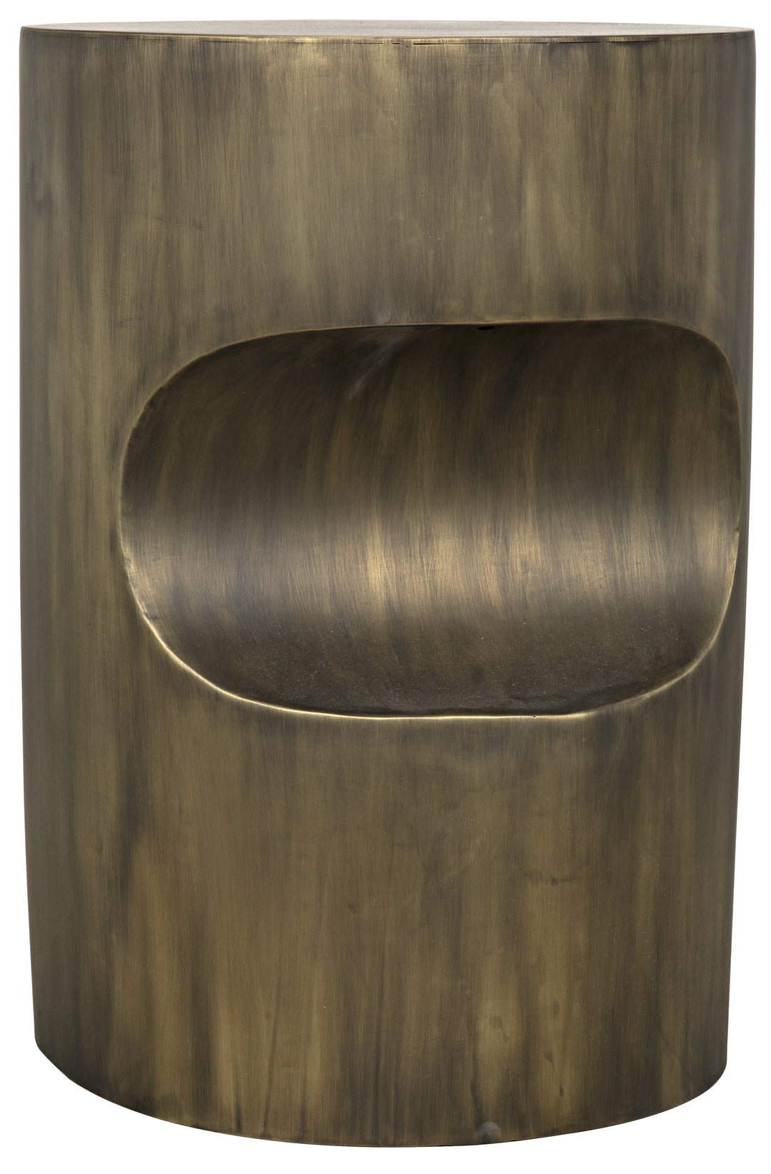 American Home Furniture | Noir - Margo Side Table, Steel with Aged Brass Finish