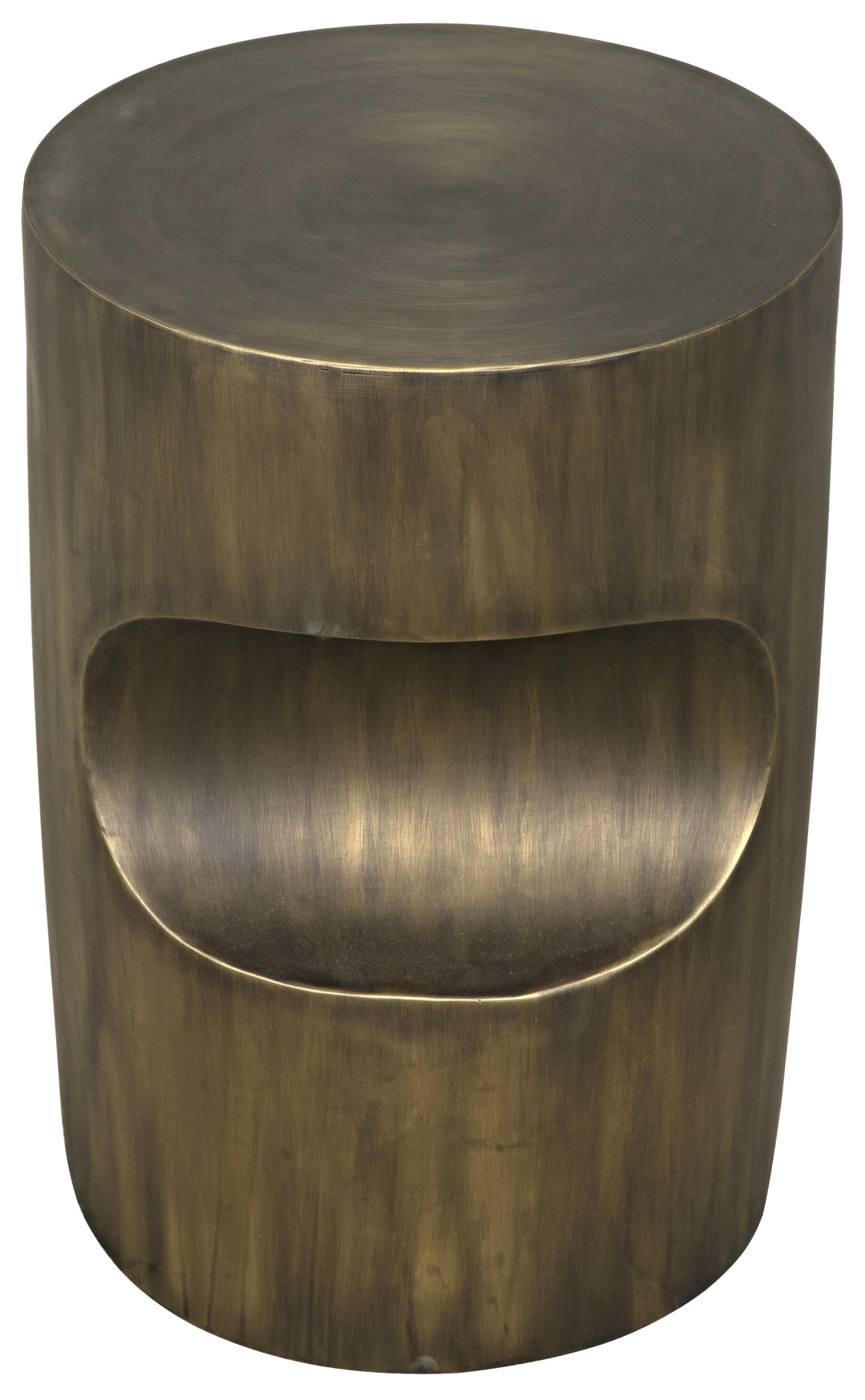 American Home Furniture | Noir - Margo Side Table, Steel with Aged Brass Finish