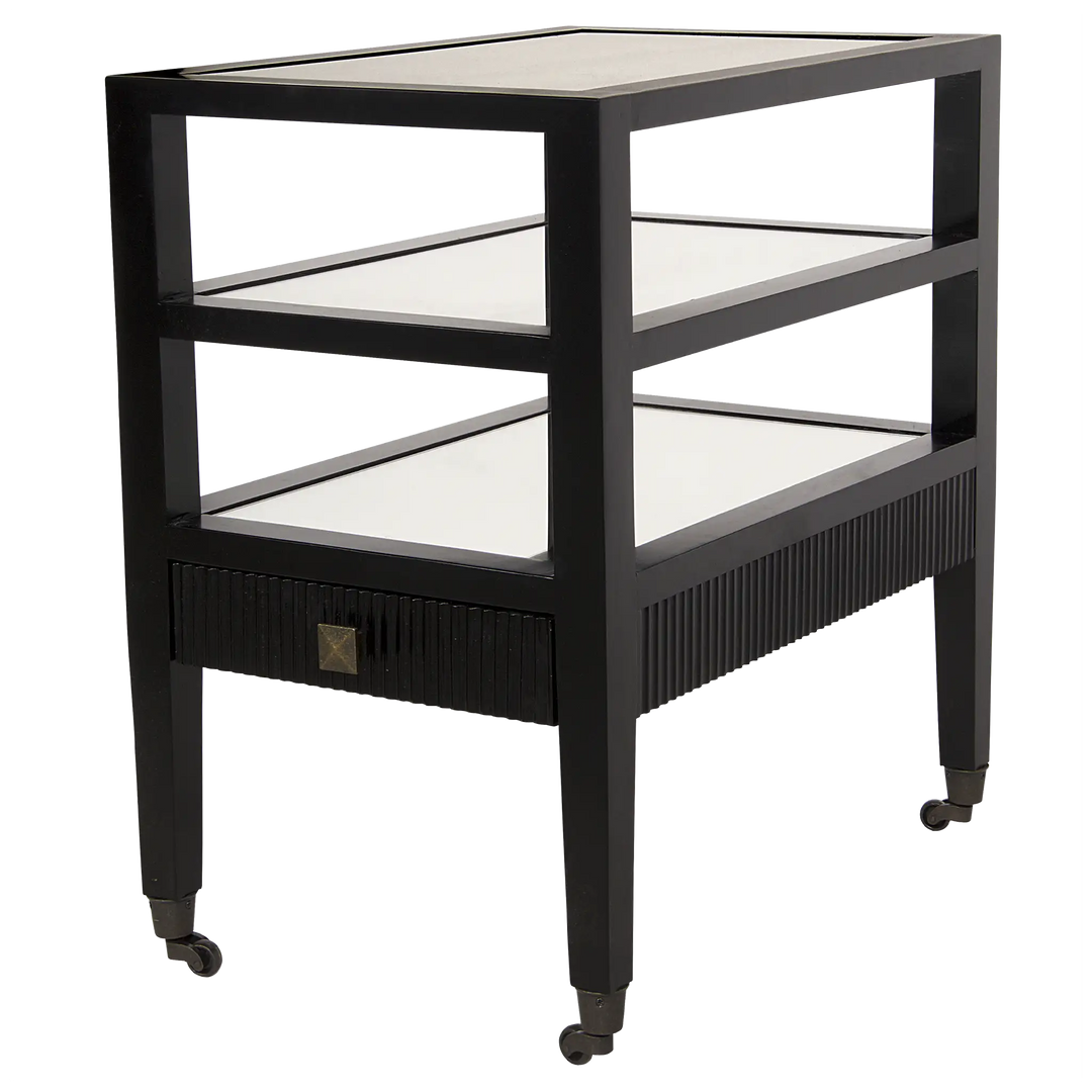 American Home Furniture | Noir - Lesly Side Table, Black