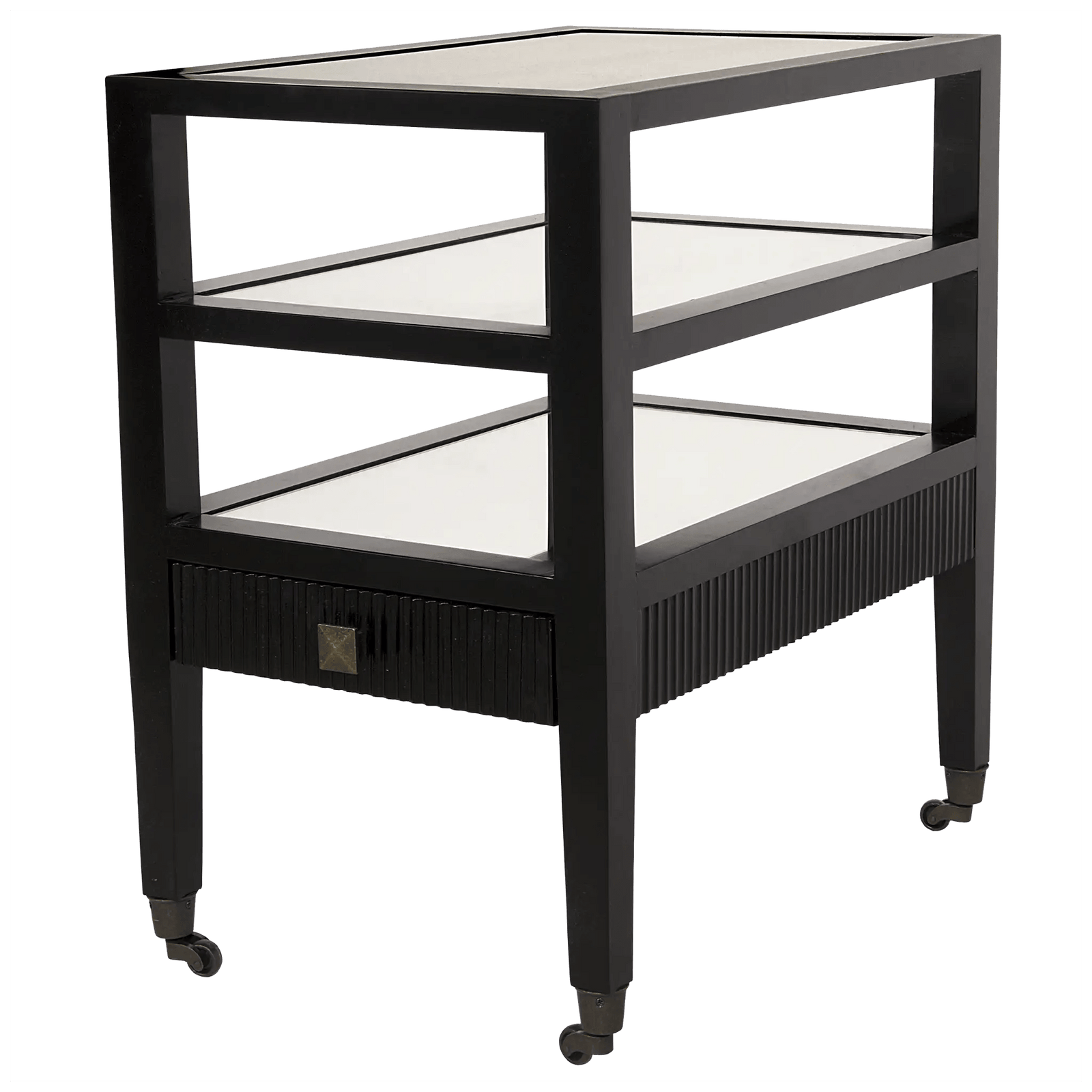 Noir Lesly Side Table, Black ACCENT TABLES