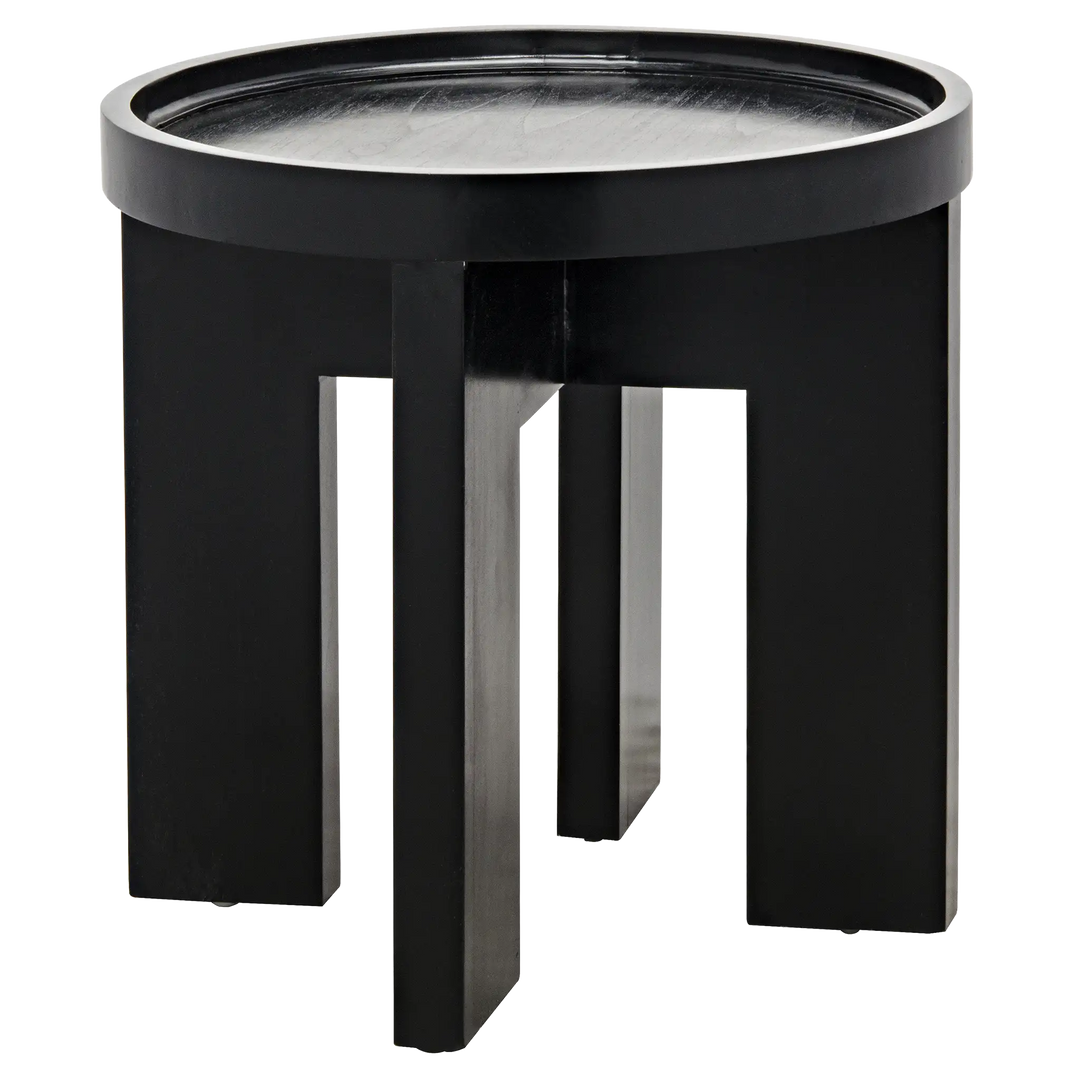 American Home Furniture | Noir - Gavin Side Table, Hand Rubbed Black