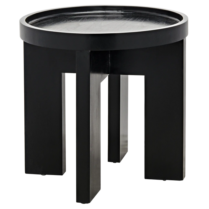 American Home Furniture | Noir - Gavin Side Table, Hand Rubbed Black