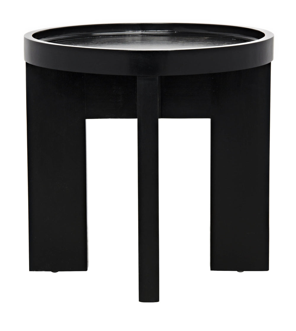 American Home Furniture | Noir - Gavin Side Table, Hand Rubbed Black