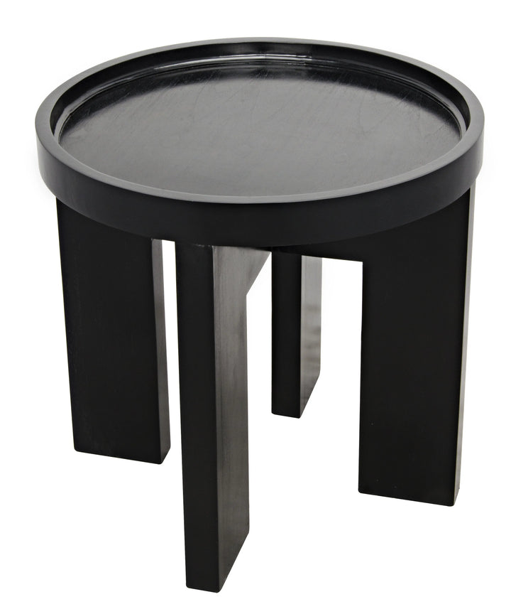 American Home Furniture | Noir - Gavin Side Table, Hand Rubbed Black