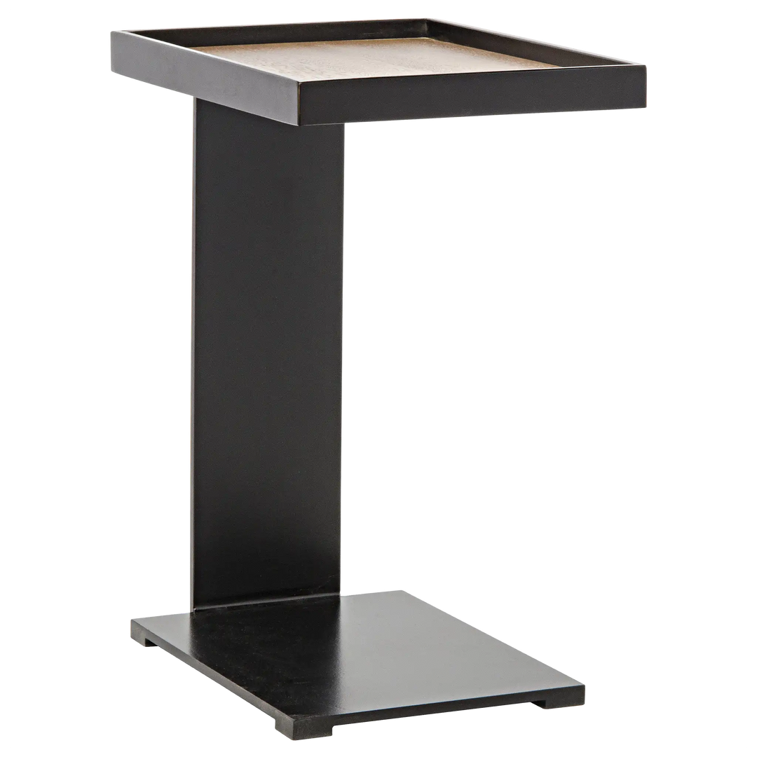 American Home Furniture | Noir - Ledge Side Table with Black Steel