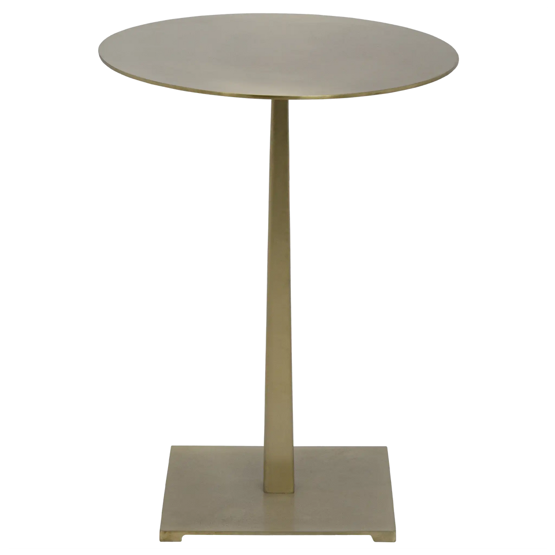 American Home Furniture | Noir - Stiletto Side Table, Metal with Brass Finish