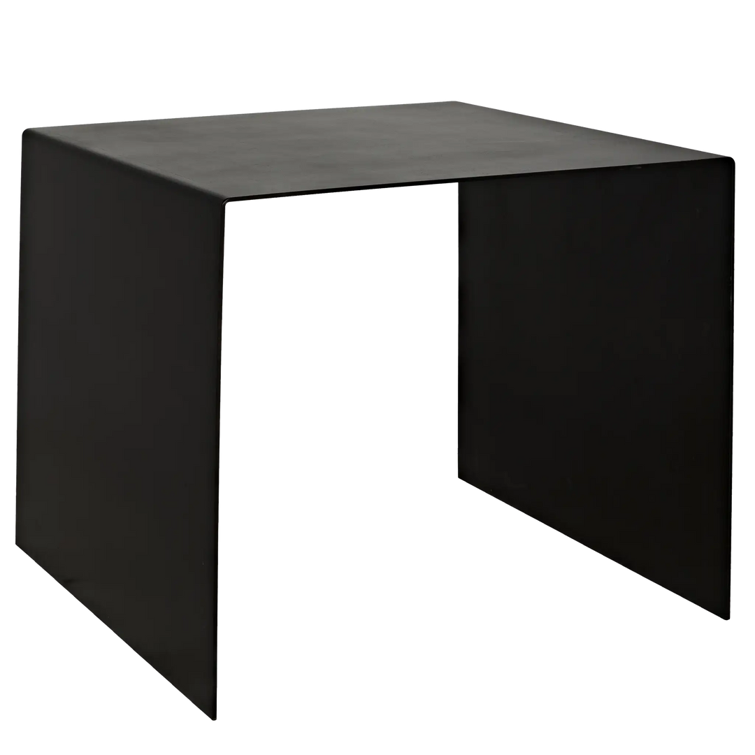 American Home Furniture | Noir - Yves Side Table, Large, Black Steel