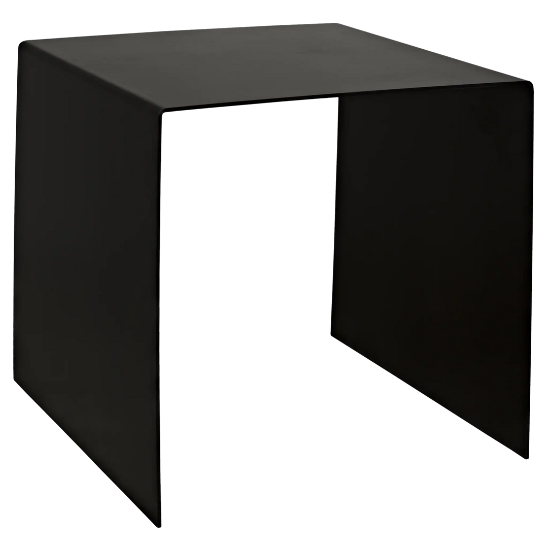 American Home Furniture | Noir - Yves Side Table, Medium, Black Steel