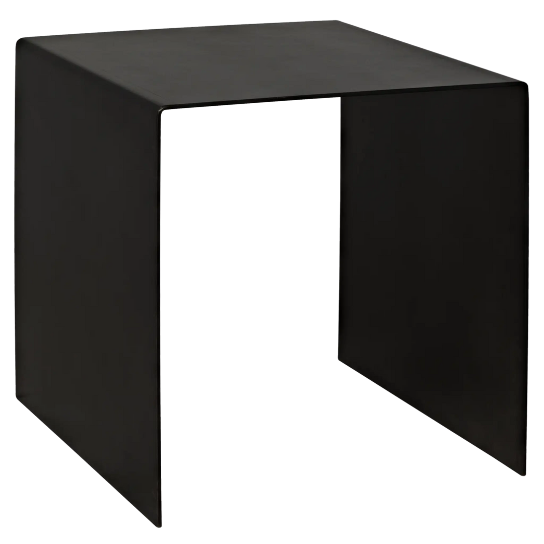 American Home Furniture | Noir - Yves Side Table, Small, Black Steel