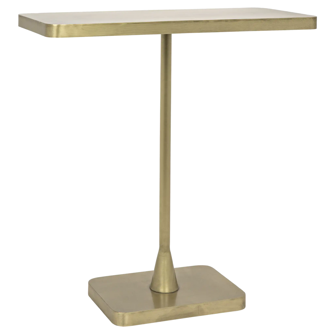 American Home Furniture | Noir - Hild Side Table, Metal with Brass Finish