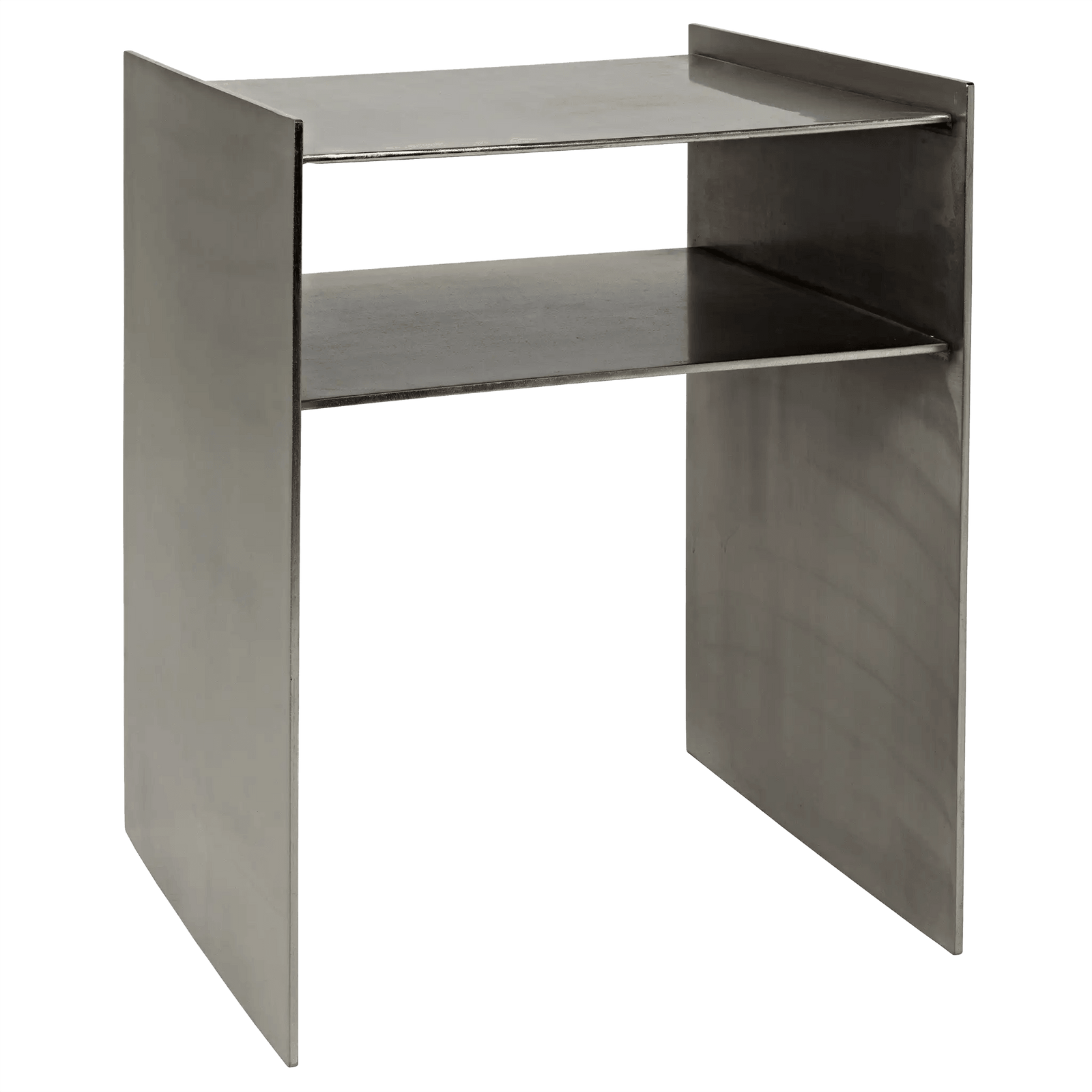 Noir Cyrus Side Table, Antique Silver Finish ACCENT TABLES