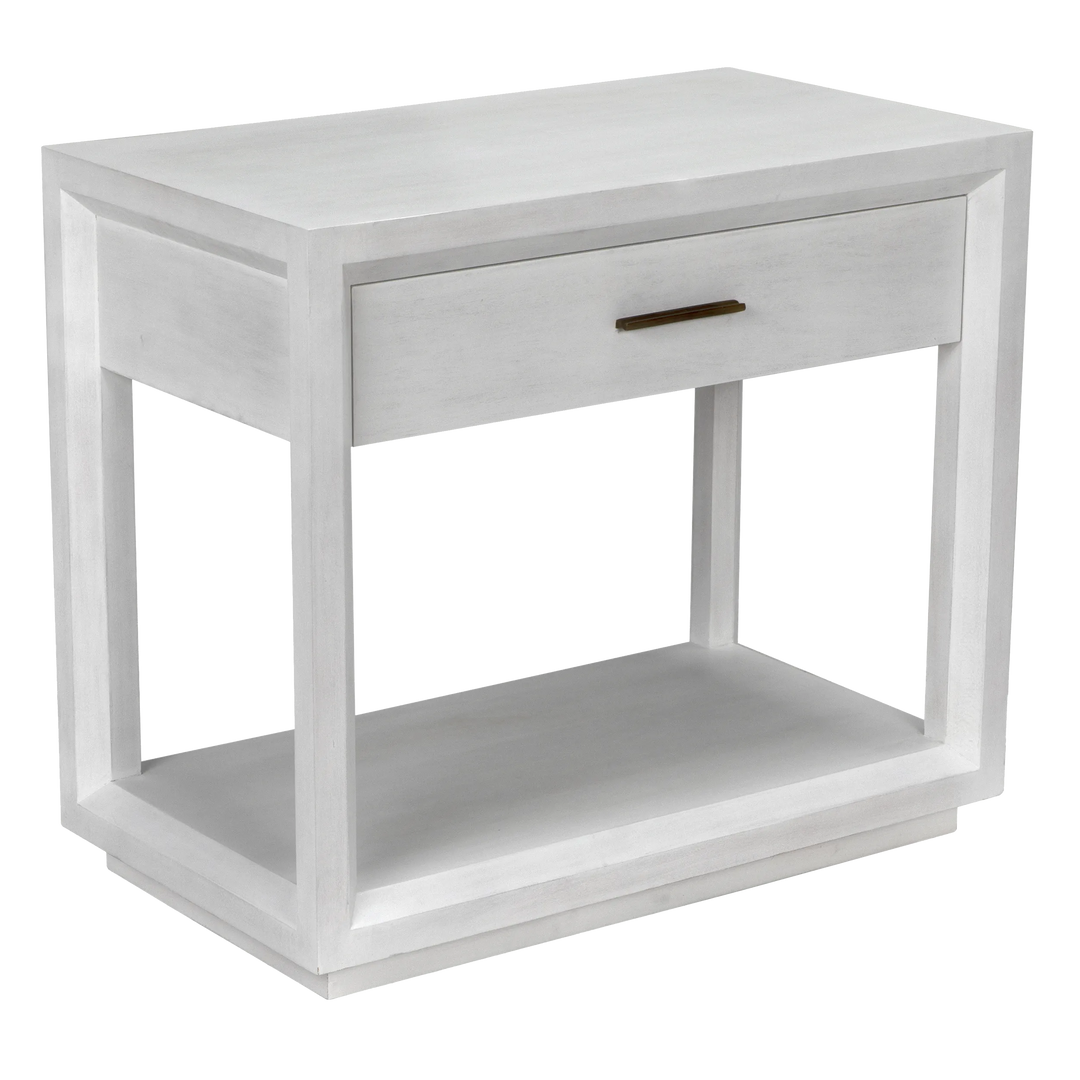 American Home Furniture | Noir - Antony Side Table, White Wash