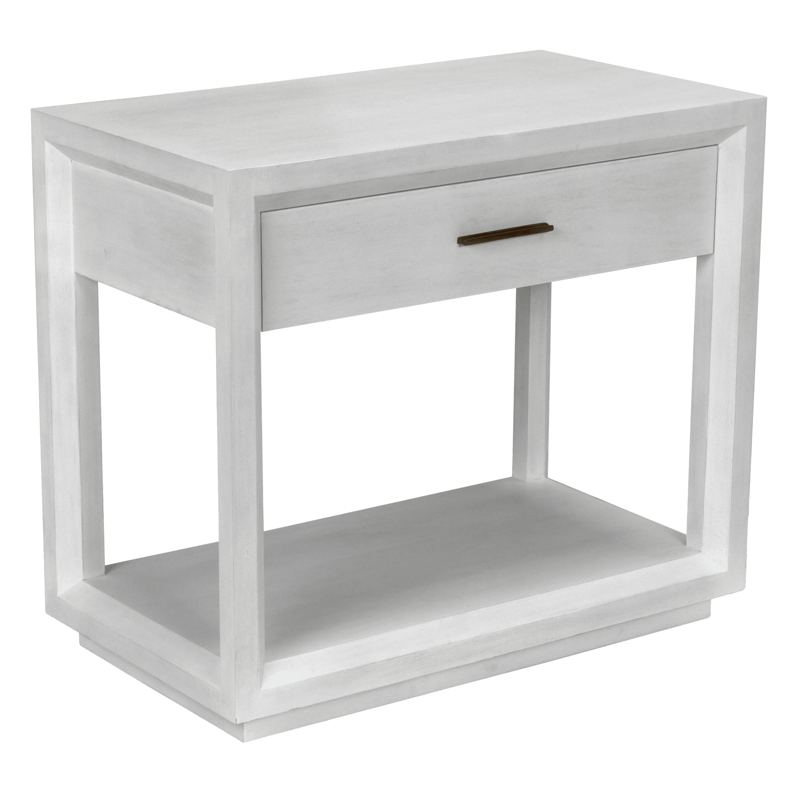 Noir Antony Side Table, White Wash ACCENT TABLES