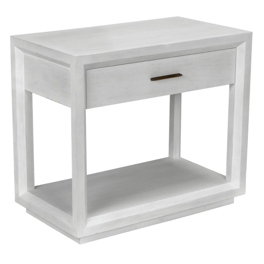 Noir Antony Side Table, White Wash ACCENT TABLES